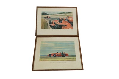 Lot 439 - Juan Fangio, Mike Hawthorn & Peter Collins – Motor Racing Prints by Roy Nockolds c1958