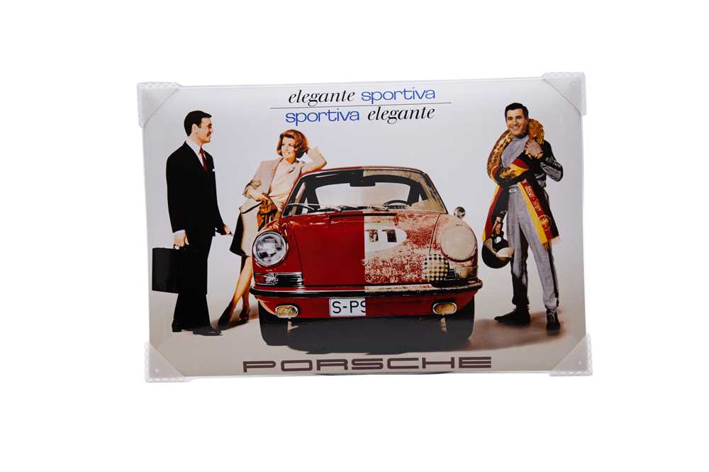 Lot 425 - Porsche ‘Elegant Sportiva’ Enamel Sign