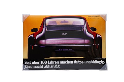 Lot 426 - Porsche ‘30 Years of the 911’ Enamel Sign