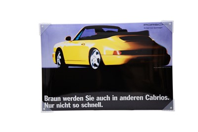 Lot 432 - Porsche ‘So Baut Man Sportwagon’ Enamel Sign
