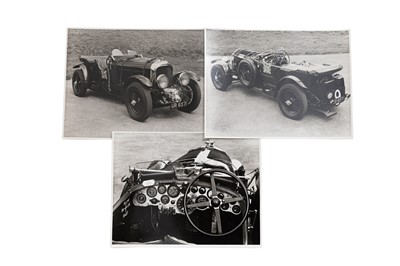 Lot 670 - Three 'Blower' Bentley 4.5 Litre Photographs Depicting 'UR 6571'