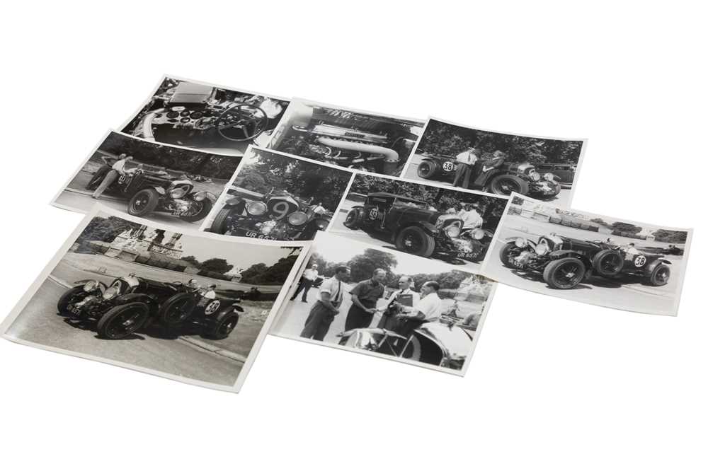 Lot 672 - Nine 'Blower' Bentley 4.5 Litre Benjafield Photographs Depicting 'UR 6571'