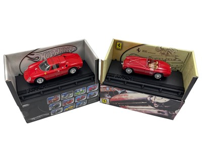 Lot 640 - Two 1:18 Scale Ferrari Models by Hot Wheels