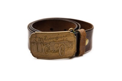 Lot 644 - Hispano-Suiza Belt With Brass Engraved Buckle