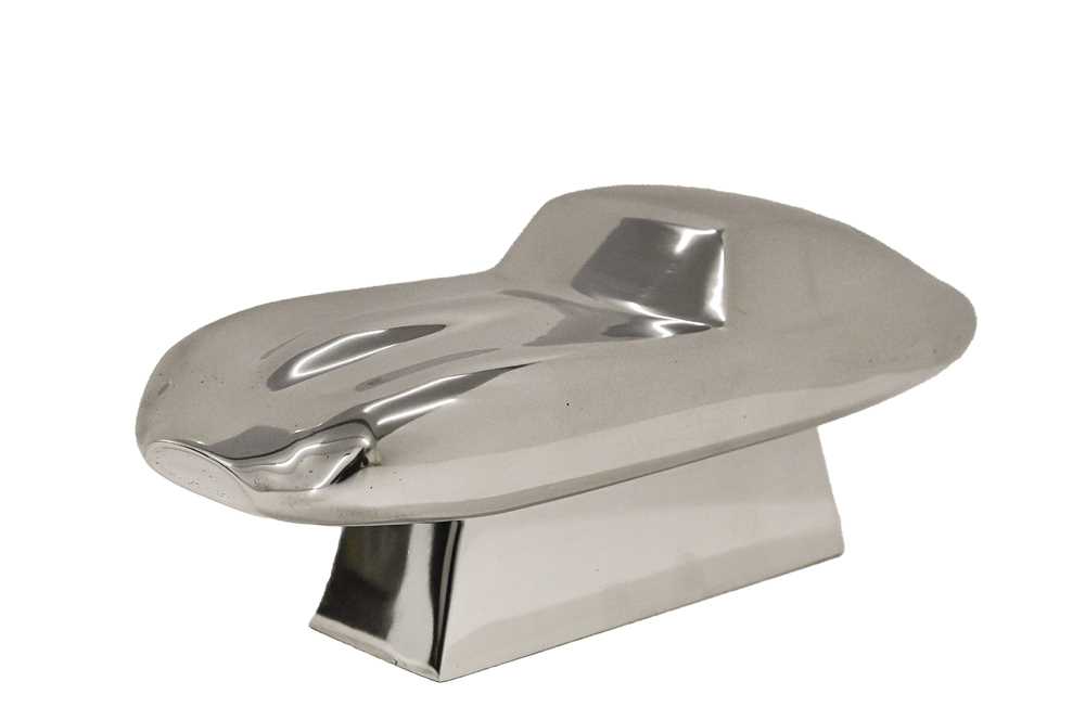 Lot 504 - Jaguar E-Type Fixed Head Coupe Hollow Polished Cast Aluminium Sculpture