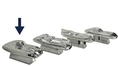 Lot 504 - Jaguar E-Type Fixed Head Coupe Hollow Polished Cast Aluminium Sculpture