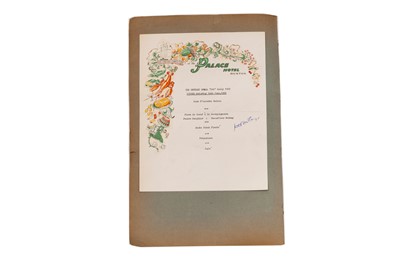 Lot 548 - The Bentley Shell ‘500’ Rally, 1969 - Signed Dinner Menu