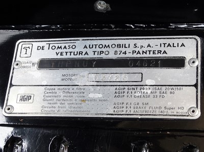Lot 32 - 1973 De Tomaso Pantera