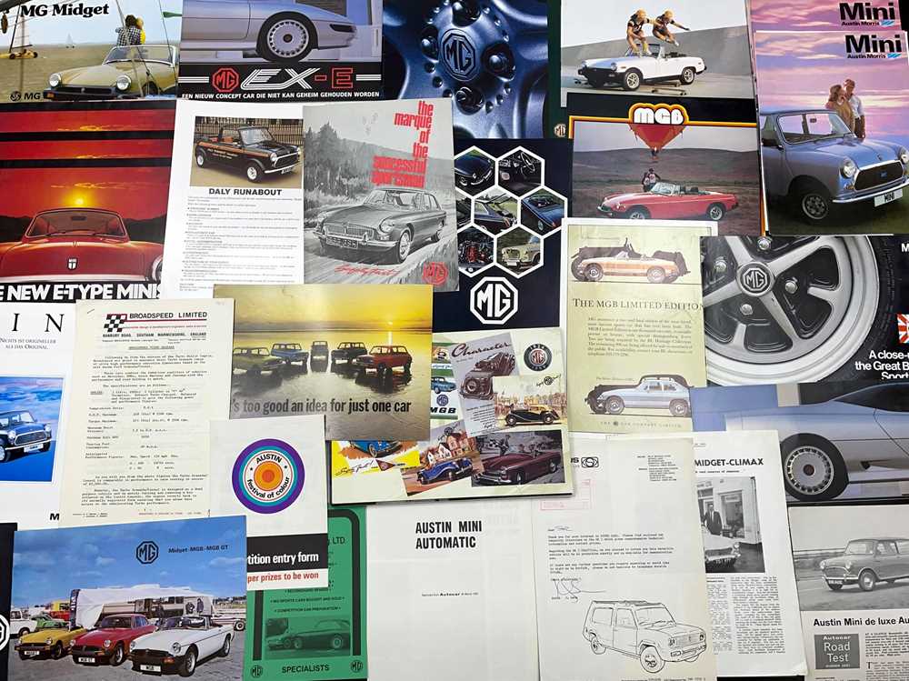 Lot 113 - Quantity of Mini and MG Sales Brochures