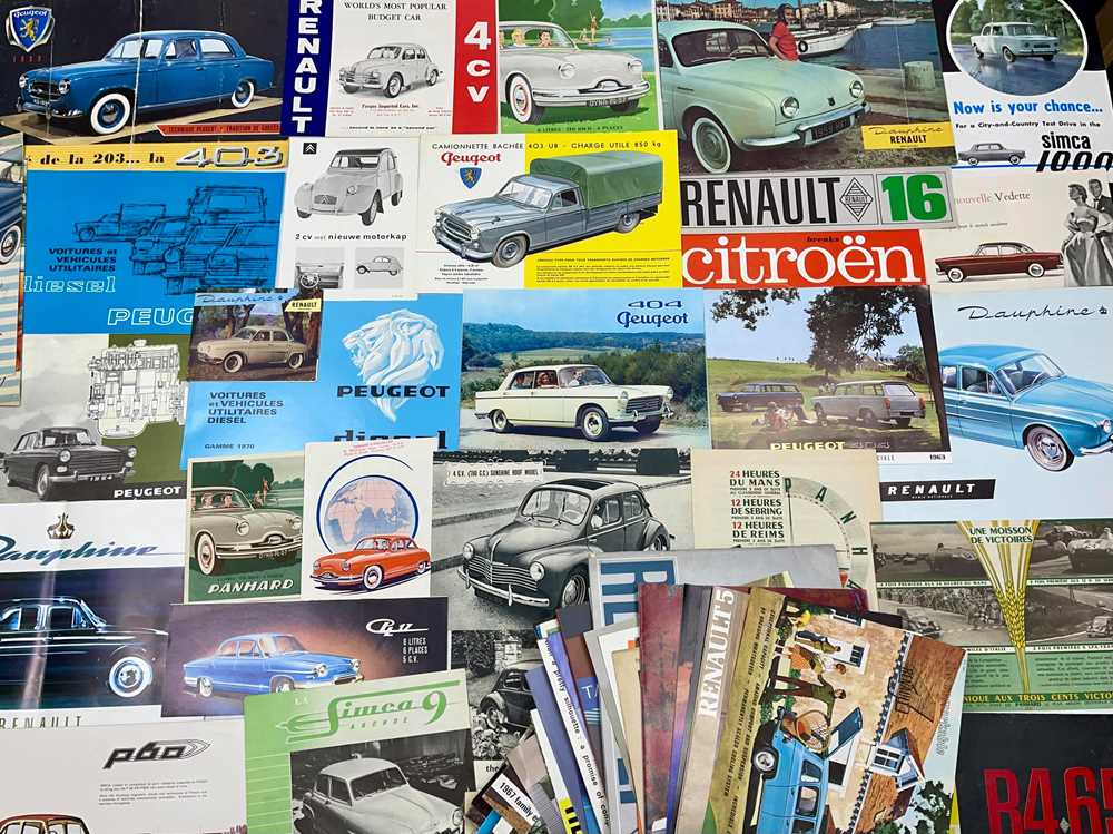 Lot 126 - Quantity of French Vehicle Sales Brochures