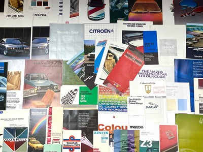 Lot 131 - Quantity of Vehicle Manufacturer Paint and Upholstery Charts / Booklets