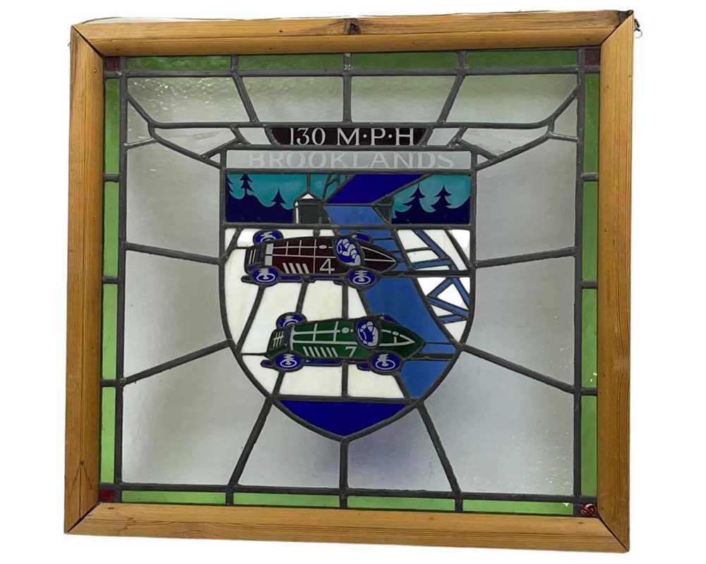 Lot 155 - BARC Brooklands Stained Glass Window