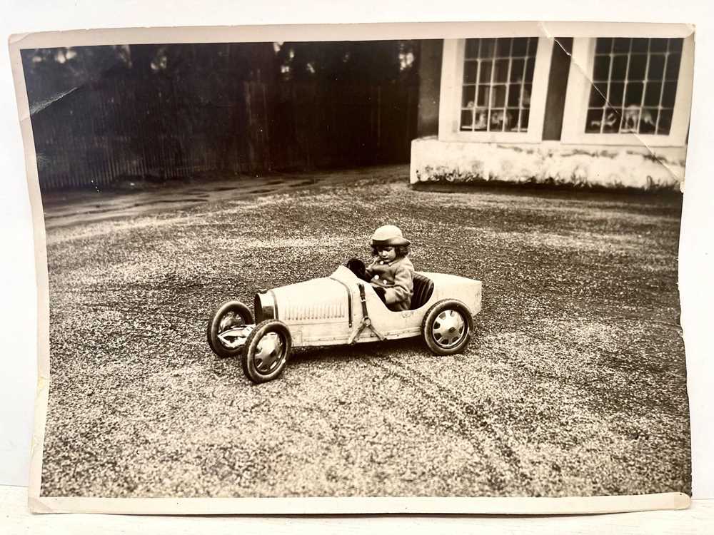 Lot 171 - Roland Bugatti and his 'Type 52' Period Press Photograph