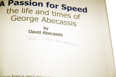 Lot 29 - 'A Passion For Speed: The Life And Times of George Abecassis' by David Abecassis