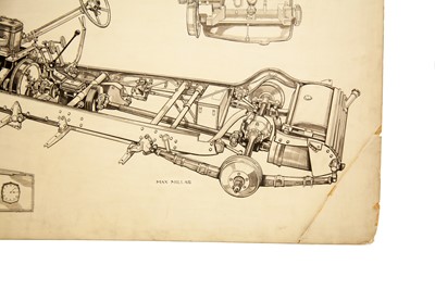 Lot 105 - Daimler Original Cutaway Drawing by Max Millar, 1929
