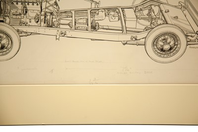 Lot 106 - Lanchester Original Cutaway Drawing by Ferguson, 1931