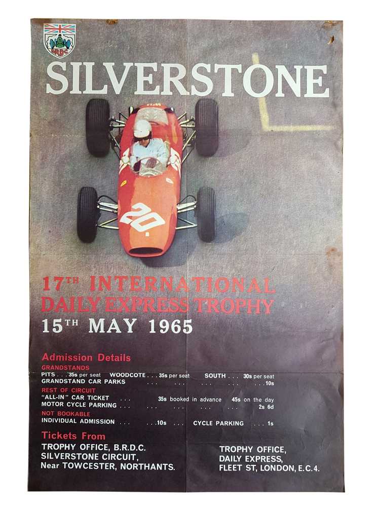Lot 109 - 1965 Silverstone 17th International Daily Express Trophy Poster
