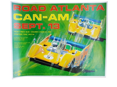Lot 113 - 1970 Can-Am Atlanta Watkins Glen Poster