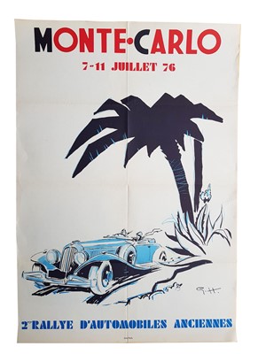 Lot 114 - 1976 Monte Carlo 2nd Rallye D’Automobiles Anciennes Poster
