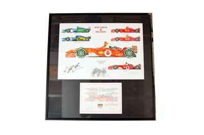 Lot 140 - Michael Schumacher Signed World Championship Artwork