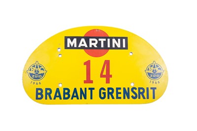 Lot 168 - Martini Brabant Grensrit Rally Plate, 1966