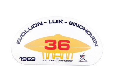 Lot 169 - Evoluon-Luik-Eindhoven Rally Plate, 1969