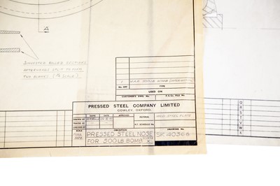 Lot 194 - Twelve Cowley Factory Line Drawings / Blueprints