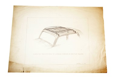 Lot 196 - Bentley Saloon Luggage Carrier Rack Original Drawing