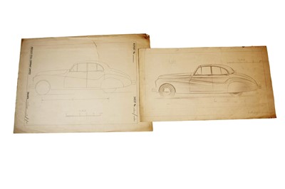 Lot 200 - Jaguar MkVII Factory Drawings / Sketches