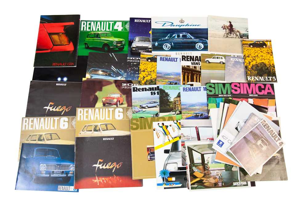 Lot 219 Quantity of French Vehicle Sales Brochures