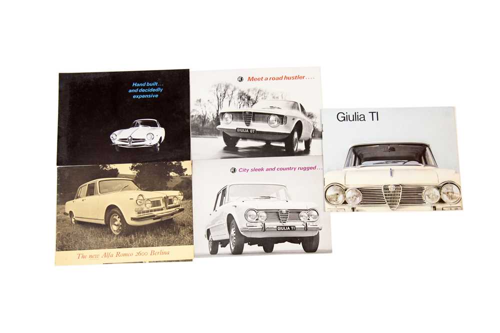 Lot 223 - Five Alfa Romeo Sales Brochures