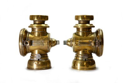 Lot 143 - A Pair of Lucas Model F141 Side Lamps