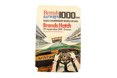 Lot 295 - 1974 Brands Hatch 1000KM Sports Car Race Poster