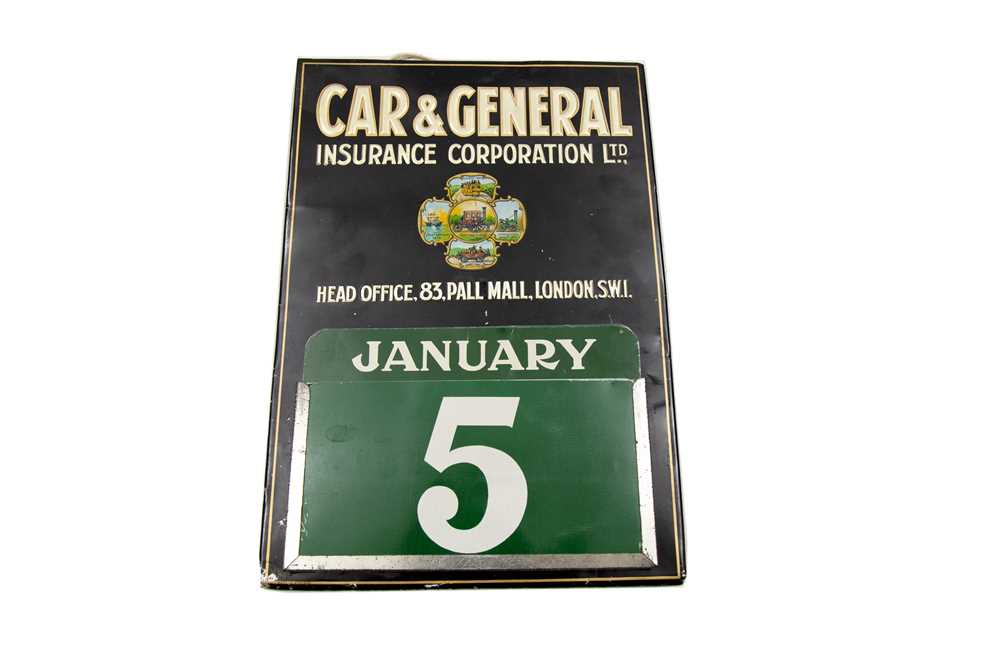 Lot 296 - Car & General Insurance Company Tin Wall Calendar