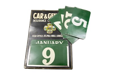 Lot 296 - Car & General Insurance Company Tin Wall Calendar