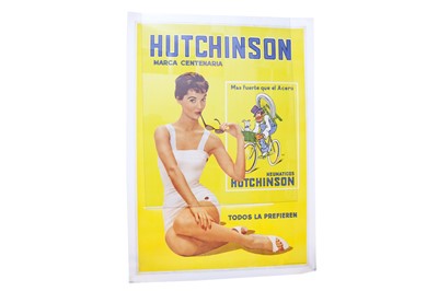 Lot 244 - Hutchinson Cycle Tyres Advertising Poster