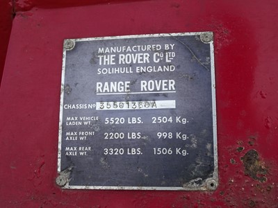 Lot 21 - 1971 Range Rover 'Two Door'