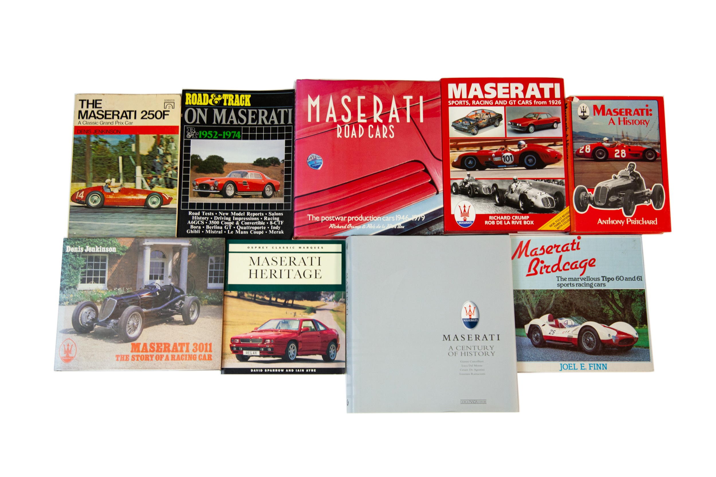 Nine Titles Relating to the Maserati Marque 
No Reserve
