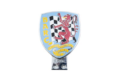 Lot 76 - Chrome and Enamelled ‘British Automobile Racing Club’ Car Badge