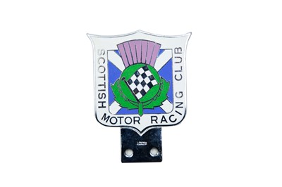 Lot 78 - Chrome and Enamelled ‘Scottish Motor Racing Club’ Car Badge