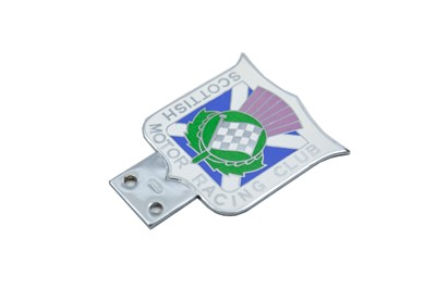 Lot 78 - Chrome and Enamelled ‘Scottish Motor Racing Club’ Car Badge