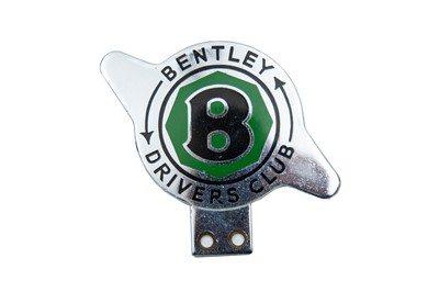 Lot 79 - Chrome and Enamelled ‘Bentley Drivers Club’ Car Badge