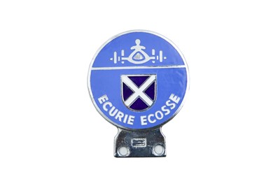 Lot 80 - Chrome and Enamelled ‘Ecurie Ecosse’ Car Badge
