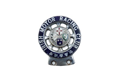Lot 84 - Nickel and Enamelled ‘Irish Motor Racing Club’ Car Badge