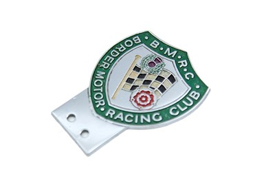 Lot 86 - Chrome and Cold-Enamelled ‘Border Motor Racing Club’ Car Badge
