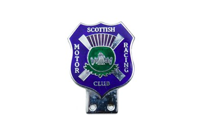 Lot 87 - Chrome and Enamelled ‘Scottish Motor Racing Club’ Car Badge