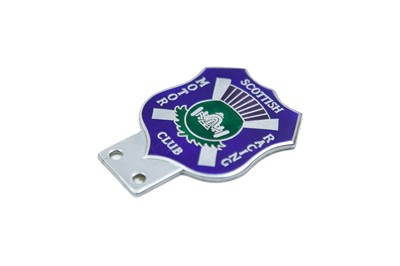 Lot 87 - Chrome and Enamelled ‘Scottish Motor Racing Club’ Car Badge