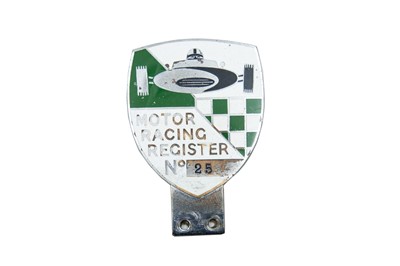 Lot 89 - Chrome and Enamelled ‘Motor Racing Register’ Car Badge