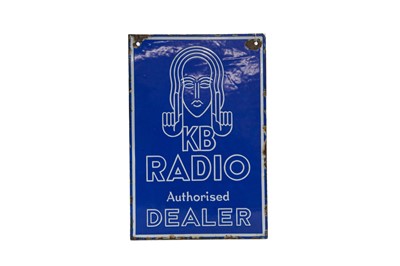 Lot 99 - KBA Radio ‘Authorised Dealer’ Enamel Sign