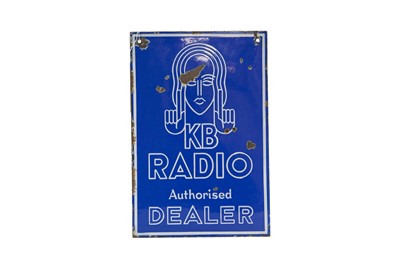 Lot 99 - KBA Radio ‘Authorised Dealer’ Enamel Sign
